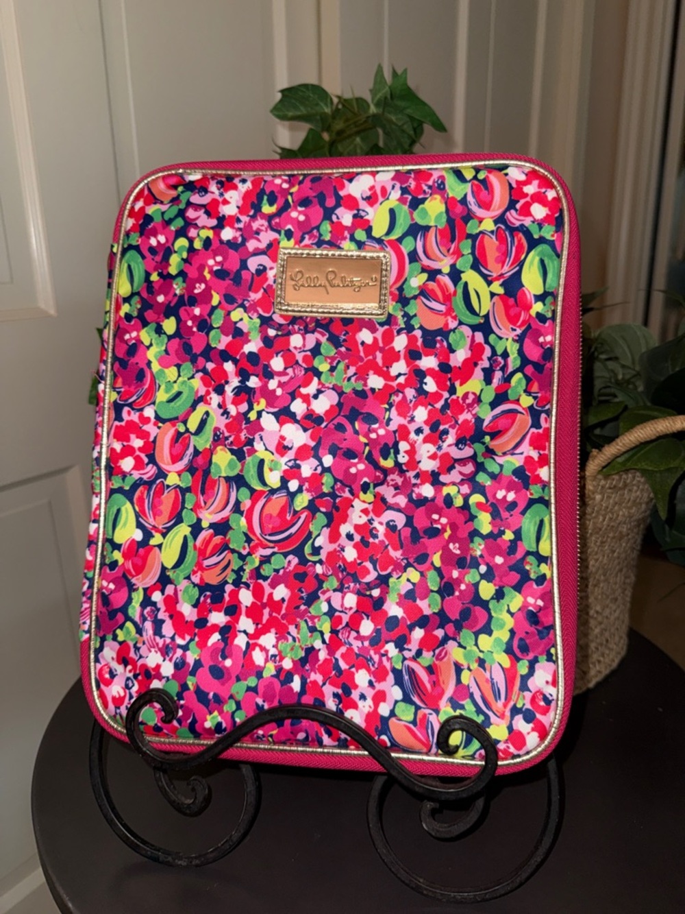 Lilly Pulitzer Hot Pink Multi Floral Electronics Sleeve